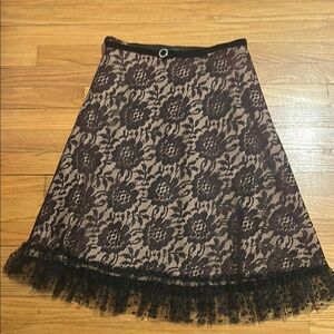 Elegant Black Lace Skirt
